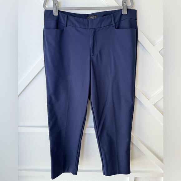 Eloquii Navy Kady Fit Double-Weave Ankle Pant Size 14 Petite - Picture 2 of 13